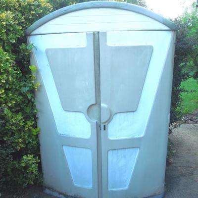 70x50x25 Plastic Storage Shed with Gardening Tools and Chemicals