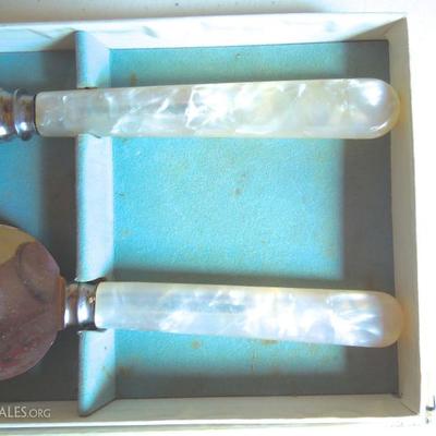 Vintage Bride's Cake Knife Set in Box