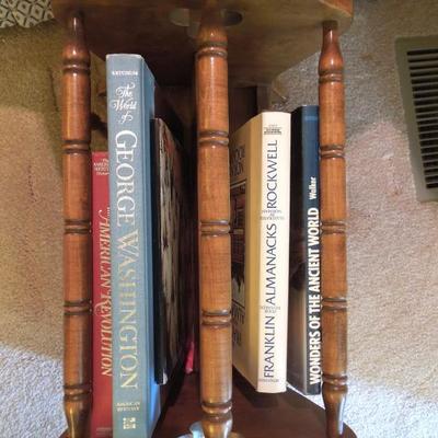 Early American Magazine Stand with Coffee Table Books