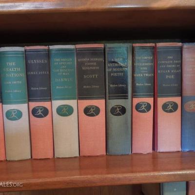 Collection of 24 Vintage Hardback Classics and Brass Bookends