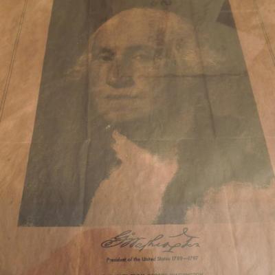 Two Framed Presidential Prints on Parchment