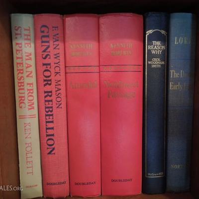 Collection of 24 Vintage Hardback Classics and Brass Bookends