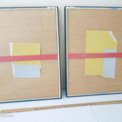 Pair of Large Custom Framed Historical Document
