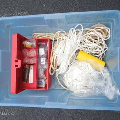 Mixed Lot of Rope and Hardware