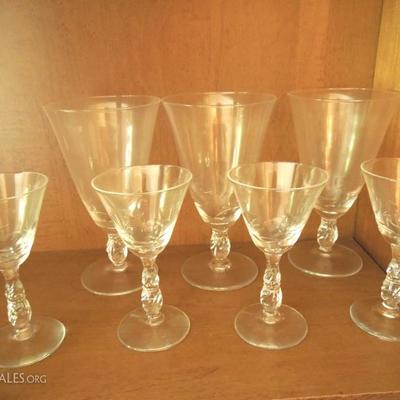 Matching Set Crystal Stemware