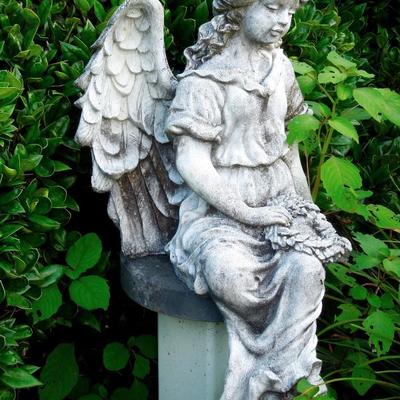 1 of 2 Identical Garden Angel Statues