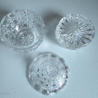2 pcs. Cut Glass