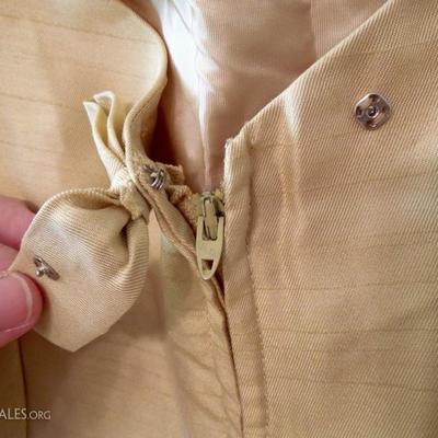 Lovely Tailored Vintage Raw Silk Dupioni Formal Dress 