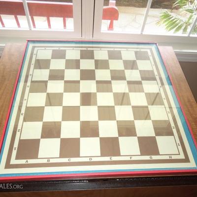 Custom Made Glass Top Checkerboard