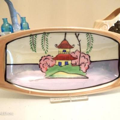 Plastic Shoe Box of Miniature Glass, China and Brass