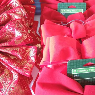 Large Christmas Bin of Bows and More