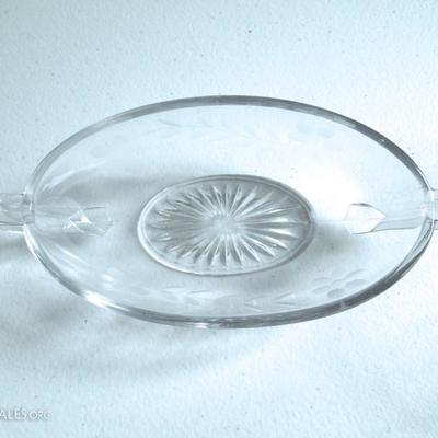 Lot of Small Cut and Etched Glass Dishes