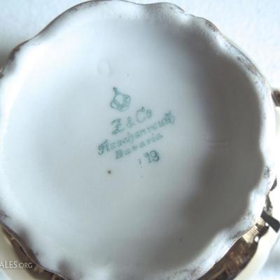 Bone China Gold Gilt Z & Co. Bavarian Tea Set