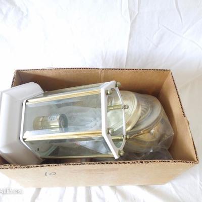 Boxed Lot of Ceiling Lighting Supplies