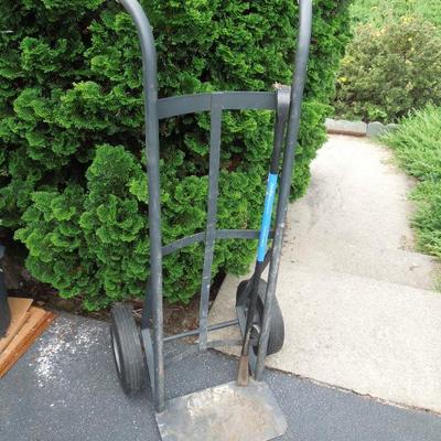 Metal Hand Truck and Crowbar