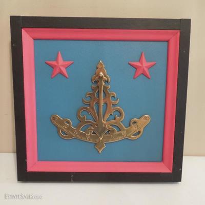 Custom Framed Brass Inclinometer