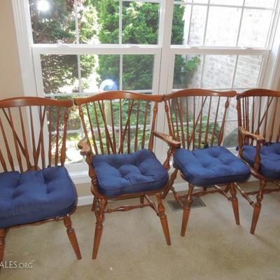 6 Ethan Allen Nantucket Windsor Dining Chairs