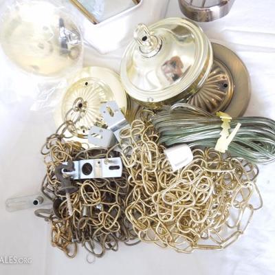 Boxed Lot of Ceiling Lighting Supplies