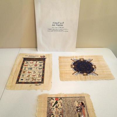 Lot of 3 Papyrus Screen Art