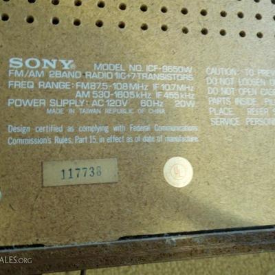 Vintage Sony Radio Clock