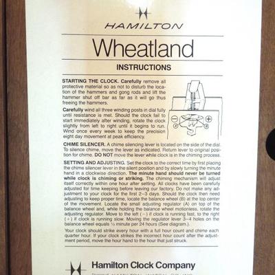 Hamilton Wheatland Chiming Mantle Clock
