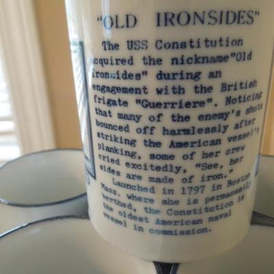 set of 6 Old Ironsides Ceramic Mugs
