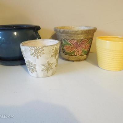 Lot of 4 Small Planters
