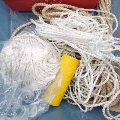 Mixed Lot of Rope and Hardware