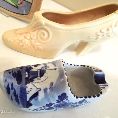 Plastic Shoe Box of Miniature Glass, China and Brass