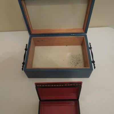 2 Decorative Wooden Boxes