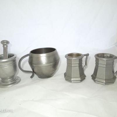 Lot of 4 Pewter Pieces