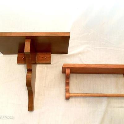 Two Wood Display Shelves