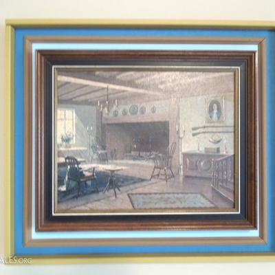 Pair Custom Framed Prints Interior Settlers Home