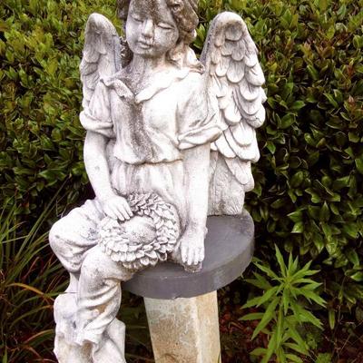 1 of 2 Identical Garden Angel Statues 