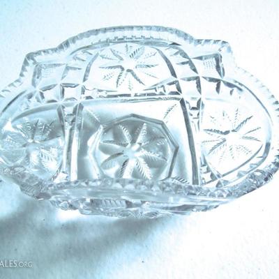 Lot of Small Cut and Etched Glass Dishes