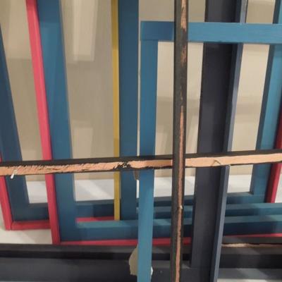 Large Lot of 12 Painted Wood Frames Various Sizes