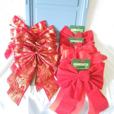 Large Christmas Bin of Bows and More