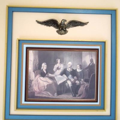 Large Custom Framed Print George Washington Signing Bill