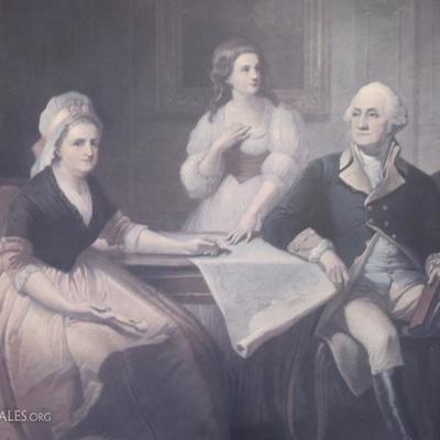 Large Custom Framed Print George Washington Signing Bill