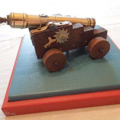 Pair of Decorative Miniature  Canons and Uniform Book 