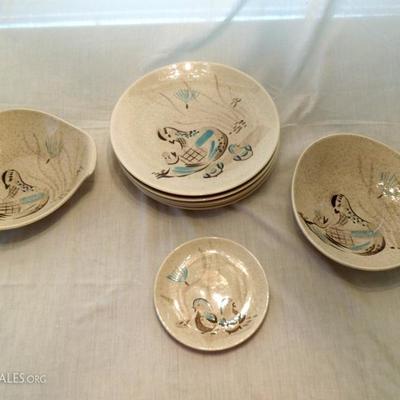 8 pc. Set of Vintage Red Wing Kitchenware