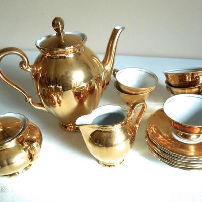 Bone China Gold Gilt Z & Co. Bavarian Tea Set