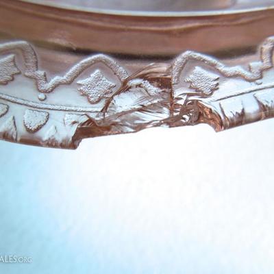 4 pcs. Pink Depression Glass