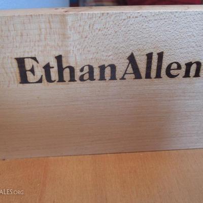 Ethan Allen 3 Drawer Maple Side Table