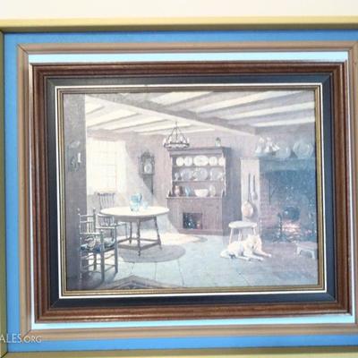 Pair Custom Framed Prints Interior Settlers Home