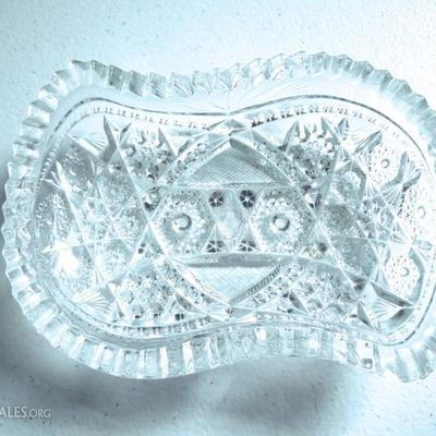 Lot of Small Cut and Etched Glass Dishes