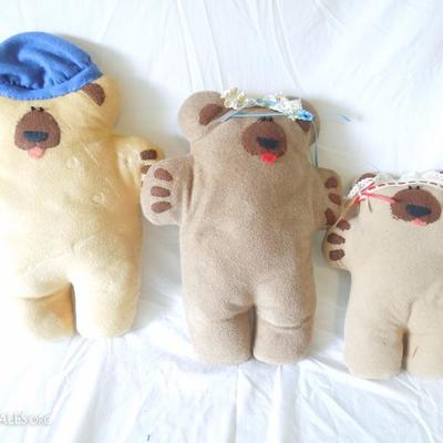 3 Home Made Stuffed Bears