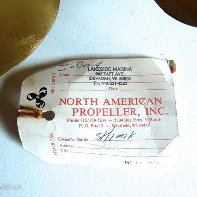 Authentic Set of Brass 18" Propeller Blades