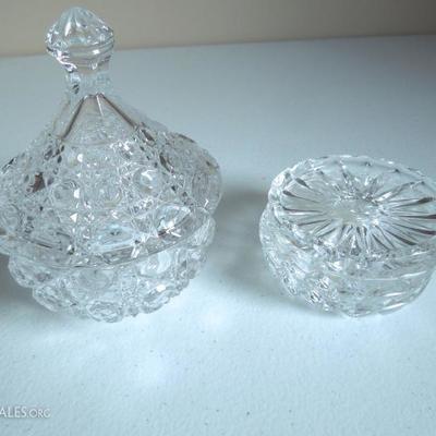 2 pcs. Cut Glass