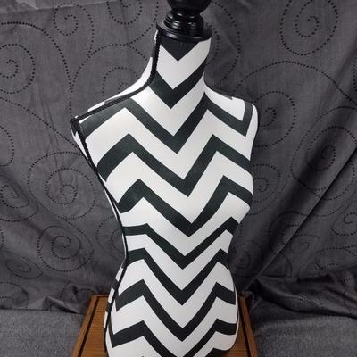 Zebra Print Mannequin Bust